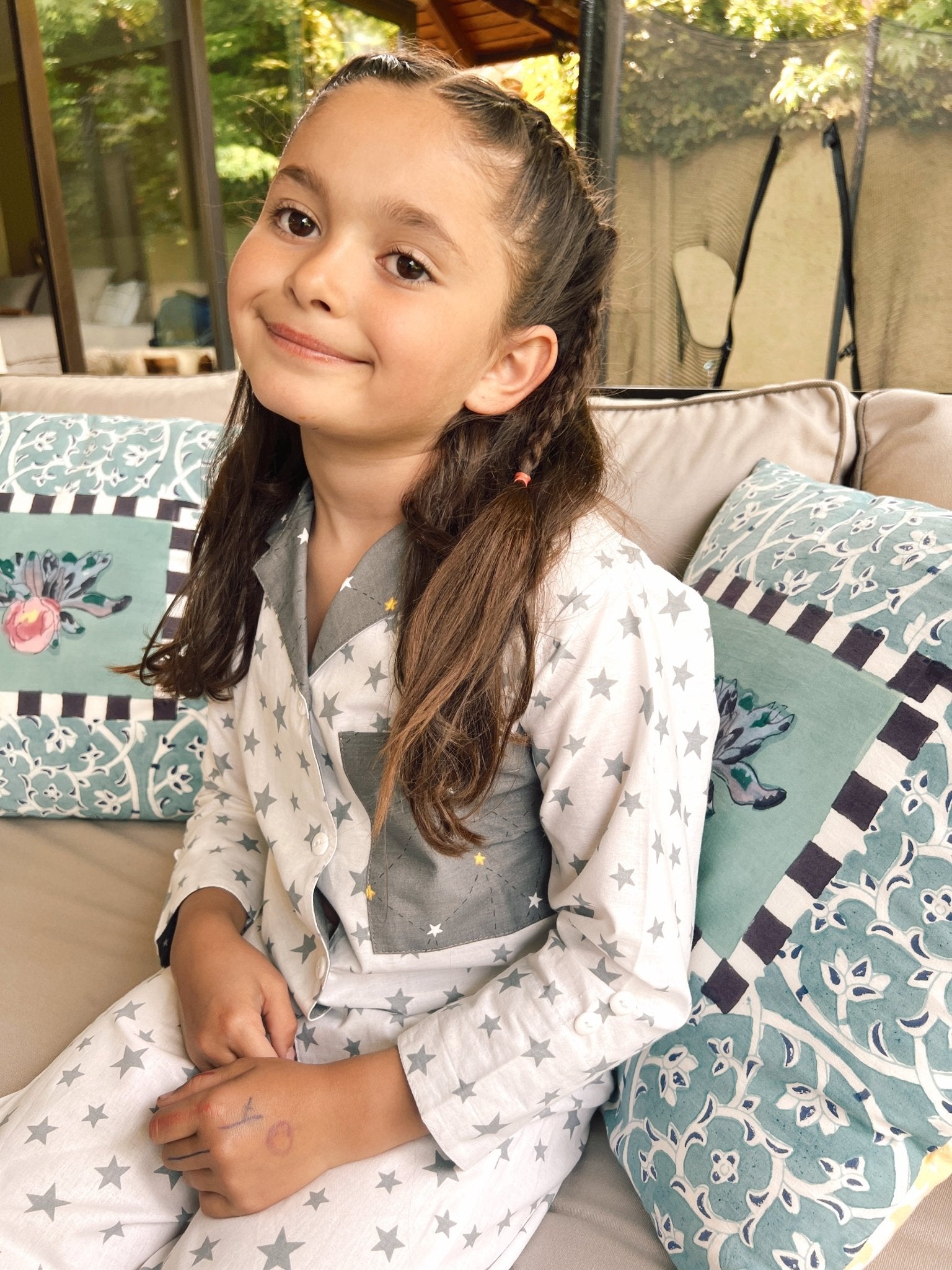 Pijama Crecedor estrellas grises y grafito - fambypj