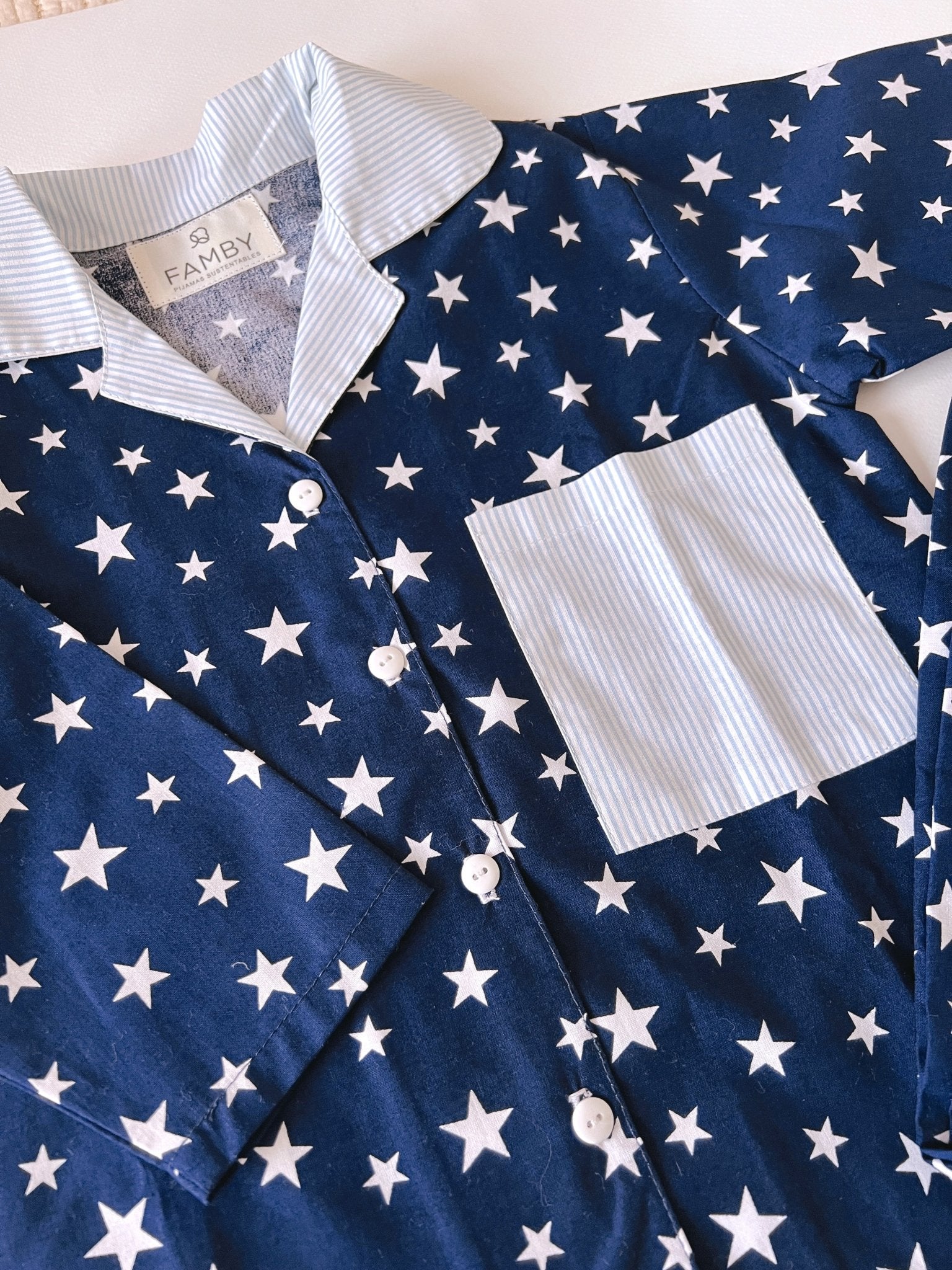 Pijama Estrellas fondo Azul - fambypj