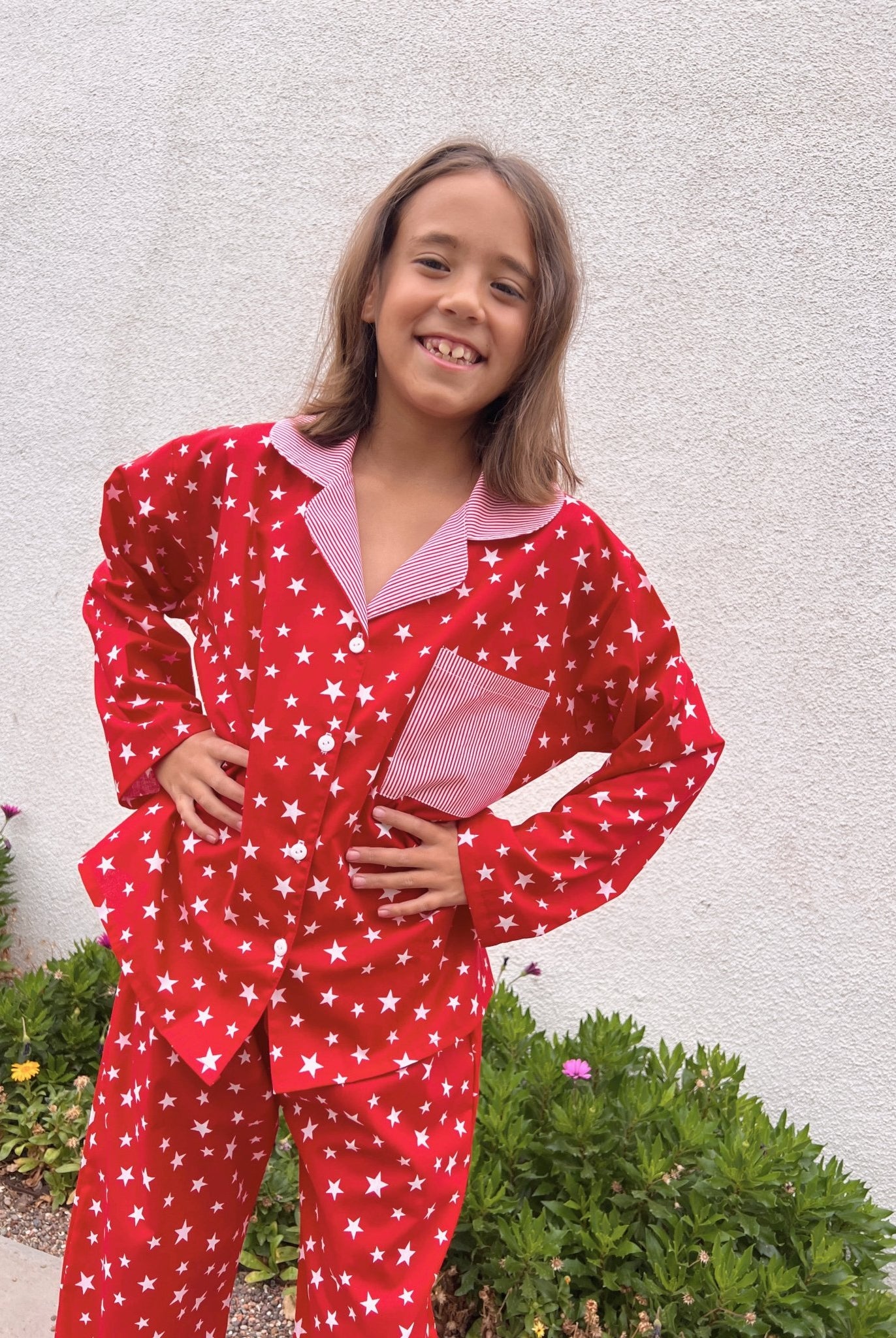 Pijama Estrellas Rojas (2 opciones) - fambypj