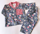 Pijama Infantil Conejitos Fondo Azul y Rosa - fambypj