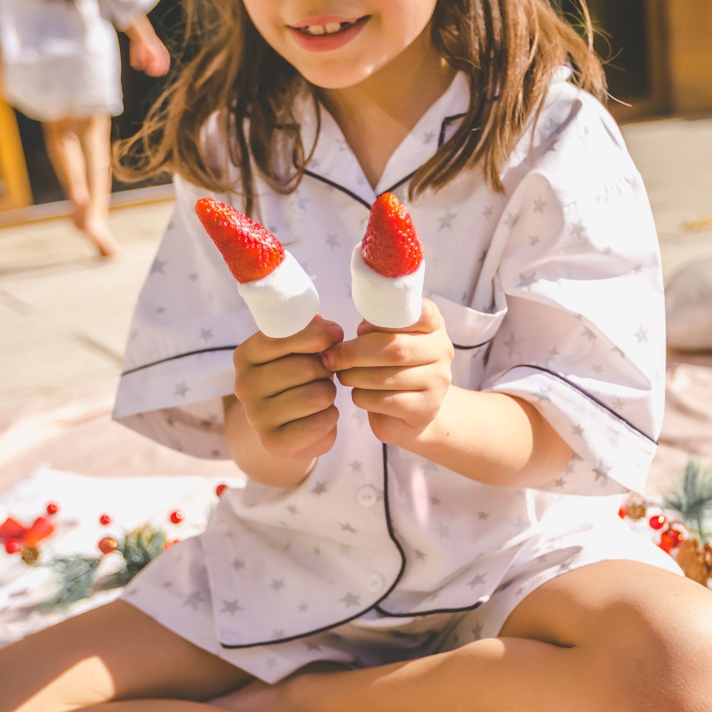 Pijama Infantil Estrellas Plata Fondo Blanco - fambypj