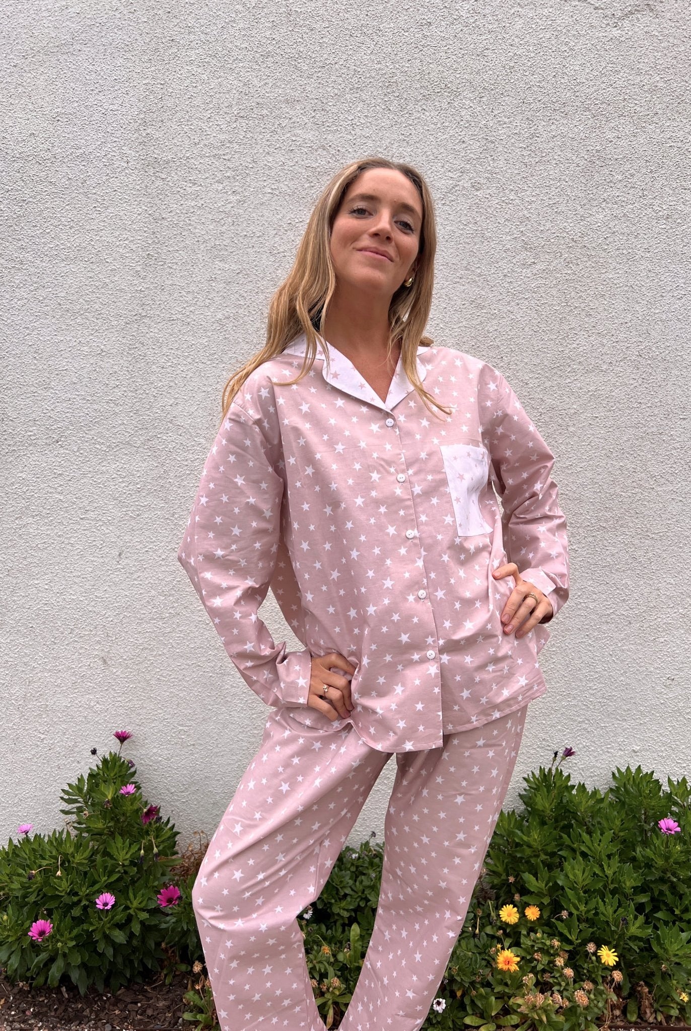 Pijama Mujer Estrellas Palo Rosa - fambypj