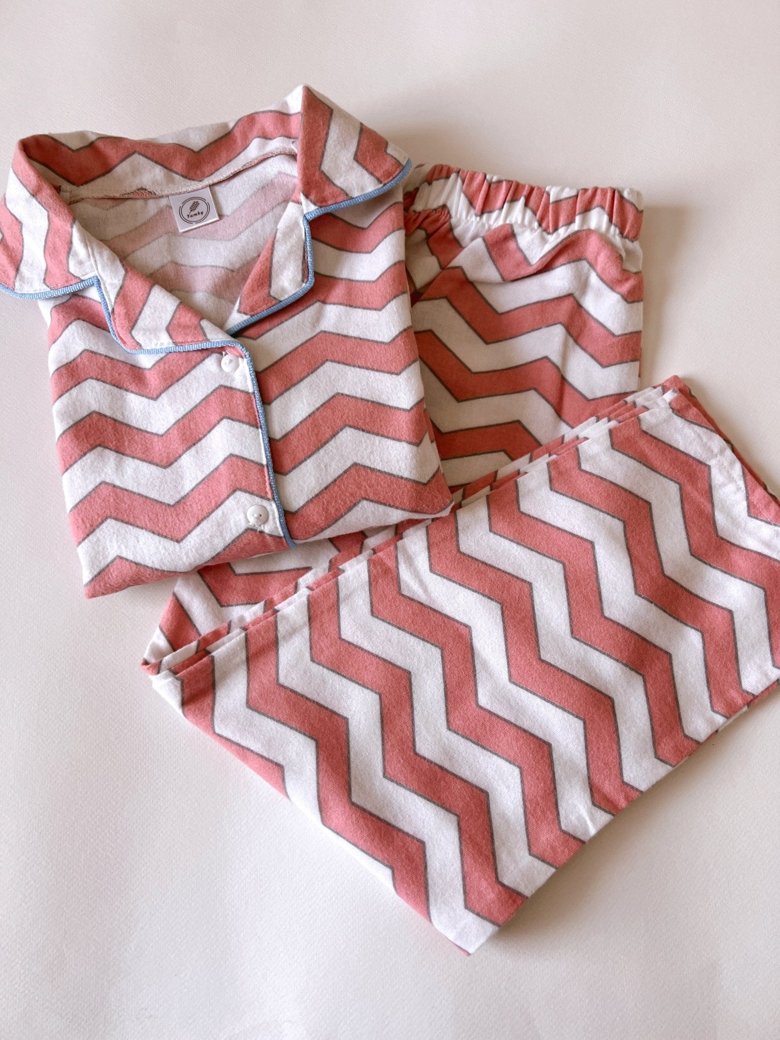 Pijama Zigzag Rojo - fambypj