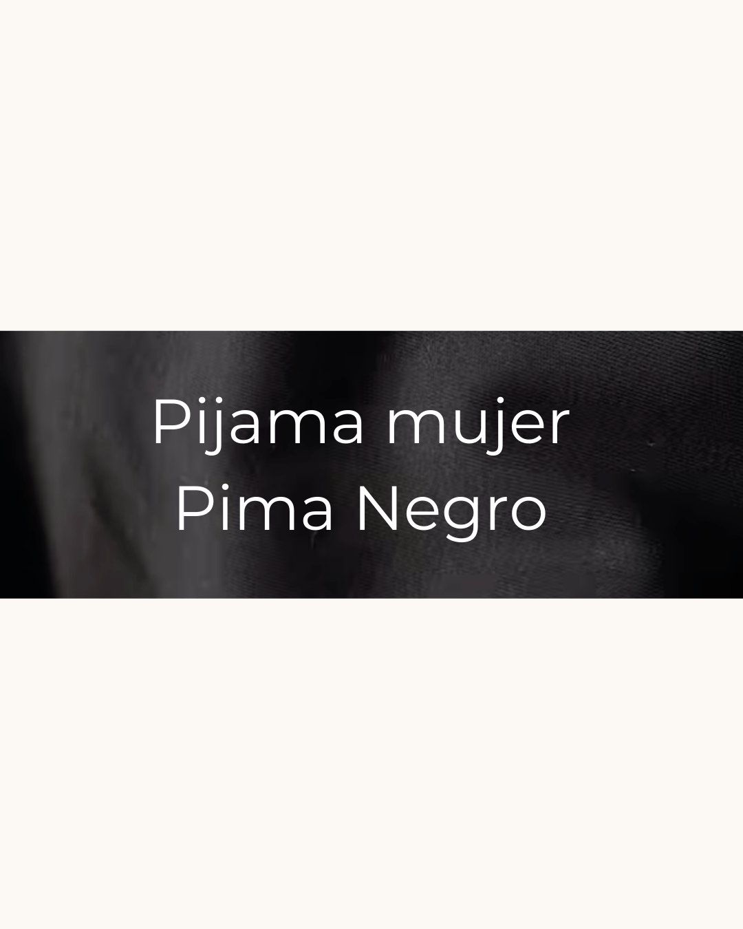 Preventa Pijama Mujer Pima Negro - fambypj