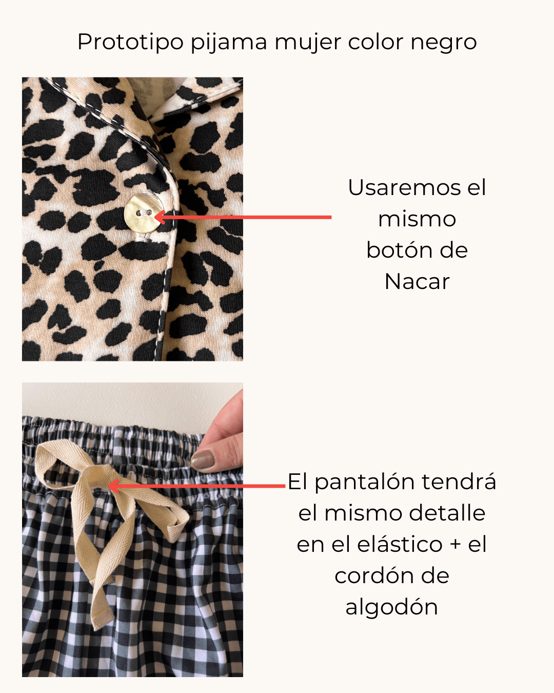 Preventa Pijama Mujer Pima Negro - fambypj
