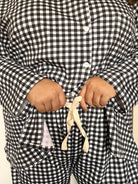 Preventa Pijama Mujer Pima Vichy Negro - fambypj