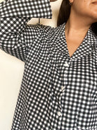 Preventa Pijama Mujer Pima Vichy Negro - fambypj