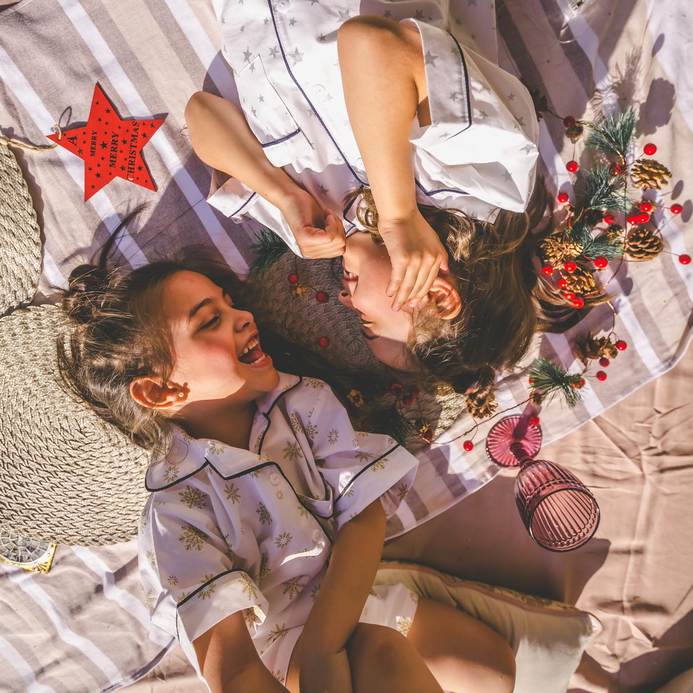 Pijama navidad infantil Copos de Nieve dorados - fambypj